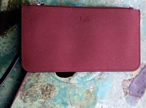 Lo & Sons Smartphone Wristlet - Red Saffiano Leather
